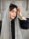 شال شنی دور دالبور طرح پلنگی