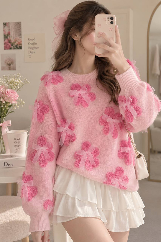 شومیز تدی بافت پاپیونی