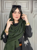 شال گلدوزی مزونی نگین دار دور دالبور