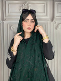 شال گلدوزی مزونی نگین دار دور دالبور