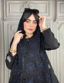 شال گلدوزی مزونی نگین دار دور دالبور