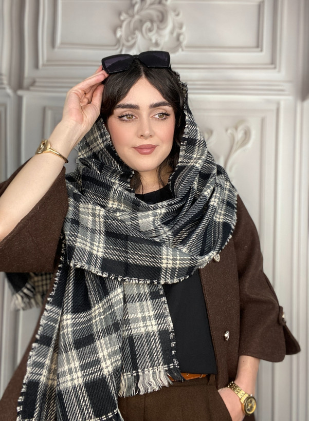 شال پیچازی چهارخونه دورو