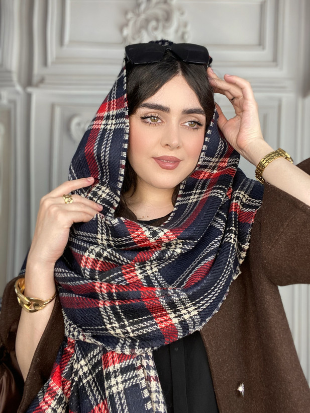 شال پیچازی چهارخونه دورو
